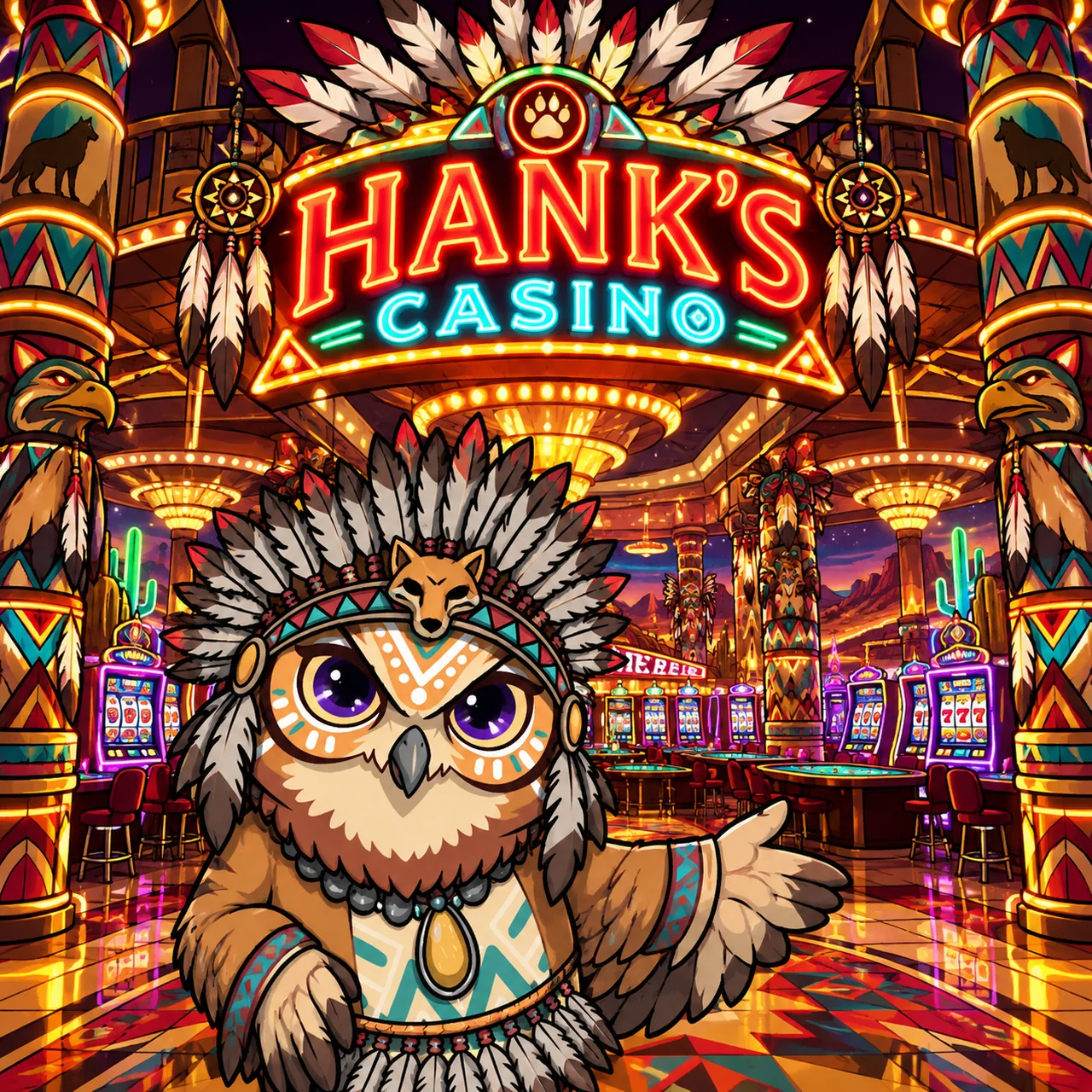 The floor of Hank's Casino